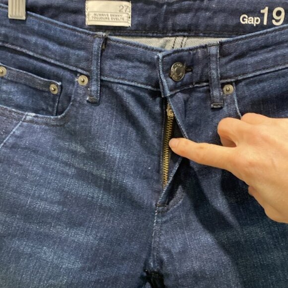 Gap Jeans Always 1969 Skinny Jeans Zippers Size 27 - Picture 5 of 12